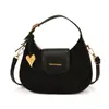 Bolso de Hombro de Moda Versátil para Mujer Bolso de Terciopelo Pan 2026 Otoño Nuevo Bolso de Media Luna de Alta Gama para Viaje Bolso Cruzado