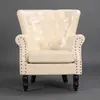 Sofá de terciopelo individual estilo americano, sillón perezoso a rayas retro simple, silla sofá de cuero para balcón de casa, sofá pequeño de moda