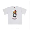 Camiseta de manga corta Bape estilo coreano transfronteriza, nueva co-marca Sanrio, caricatura linda, corte holgado, al por mayor