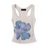 Chaleco Único con Olor a Orquídea Pequeña en Forma de I para Mujer Verano Ajustado con Tirantes Elásticos Ropa Exterior Spice Girls Top Delgado Plisado