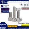 Parafuso de máquina de soquete sextavado de cabeça cilíndrica de aço inoxidável duplex D2-80 Grau 8.8 Parafuso de soquete sextavado de cabeça de copo de aço inoxidável