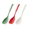 Espátula de Silicone Duas em Uma, Resistente a Altas Temperaturas, Panela Antiaderente, Espátula Especial para Cozinhar com Escala, Espátula de Silicone para Suplementos Alimentares, Silicone Macio