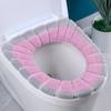 Almofada de Assento de Vaso Sanitário Doméstica Espessada de Inverno com Zíper com Capa de Vaso Sanitário Portátil tipo O Capa de Vaso Sanitário Quente Almofada de Assento de Vaso Sanitário