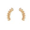Ins Estilo Celebridad de Internet Múltiples Capas Nicho Diseño Simple Sentido Metálico Exagerado Geométrico Oval Clip para Oreja Arete