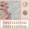 Uñas Postizas Acabadas, Uñas Portátiles, Uñas Estilo Ballet de Longitud Media con Pedrería Brillante, Pegatinas Removibles para Uñas al por Mayor
