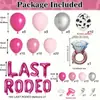 Set de Globos Rosas de Vaquera de 131 Piezas, Adecuado para Fiesta de Cumpleaños Despedida de Soltera Despedida de Soltera Boda