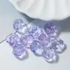 Contas Esmaltadas Degradê com Furos, Acessórios de Camélia Coloridos Translúcidos, Correntes Coloridas de Celular de Rosa, Joias com Contas