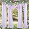 Arco de Velos de Boda Decoración Set de 2 Piezas Diseño de Lugar de Boda al Aire Libre Cortina de Tela Colgante Decoración de Boda