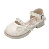 Sandalias Cerradas para Niñas 2026 Verano Nuevos Zapatos Infantiles con Lazo y Perlas, Suela Suave, Antideslizantes, Zapatos de Princesa para Niños Mayores