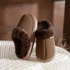 Diadema con Estampado de Leopardo Otoño e Invierno Pantuflas de Algodón para Mujer Suela Gruesa que Aumenta la Altura Hogar Interior Felpa Plus Antideslizantes Cálidas Zapatos de Algodón para Hombre