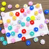 Novas Decorações para Unhas Flor de Peônia Falsa Camada Dupla Cor Sólida Flor de Girassol Mais Vendida Unhas Usáveis Acessórios de Cabelo Acessórios de Resina