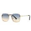 Gafas de sol estrechas retro modernas europeas y americanas Gafas de sol INS de alta gama para mujer Gafas de sol de moda versátiles 2A182