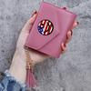 Cartera de Monedas Americana Independiente Color Sólido Borla Shein Ranura para Múltiples Tarjetas Corta Popular Transfronteriza Tarjetero Estudiante I