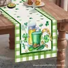 Nuevo St de Venta Caliente Temu. Mantel de Mesa de Patrick Trébol de Cuatro Hojas de la Suerte Estampado de Enano Mantel Decorativo a Prueba de Polvo para Mesa de Comedor