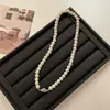 Moda febre estilo coreano colar de pérolas francês corrente para clavícula feminina temperamento