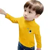 Y2280# Camiseta interior de terciopelo alemán para niñas otoño e invierno niños de secundaria chaqueta a rayas de cuello medio alto cálida gruesa forrada de polar moda
