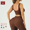 Regata de Yoga com Rosca para Mulheres com Bojo Push-Up Sexy Esportiva Sem Costura Secagem Rápida Slim Sutiã Treino Esportes Costas Lindas