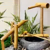 Ciervo Sobresaltado Recipiente para Adorno de Agua Corriente Caña de Bambú Japonesa Canaleta para Cría de Peces Tanque de Peces Bomba de Agua de Bambú Crear Paisaje Flujo de Agua Adorno de Agua Corriente