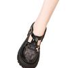 Mocassins de Verão Femininos Solado Grosso 2025 Novo Malha Vazada Sapatos Femininos Couro Envernizado Estilo Britânico Sapatos de Couro Pequenos Sapatos Respiráveis de Camada Única