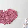 Nueva falda de volantes de verano para niñas, falda pastel TUTU de cuadros para bebé, falda mullida elegante disponible para venta al por mayor