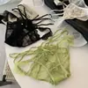 Aleteo de Alas de Mariposa~ Bragas de Encaje Sexy de Estilo Francés para Mujer, Diseño de Campana Hueca, Atractivos Transpirables de Algodón Puro en la Entrepierna