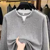 Suéter de Punto Redondo Dos en Uno Estilo Old Money para Hombre, Nuevo Suéter Pulóver de Moda Casual Otoño/Invierno