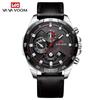 Reloj Deportivo de Correa de Cuero para Hombre RelojesparaHombres Calendario Reloj de Cuarzo para Estudiante Reloj Impermeable con Calendario Esfera Grande