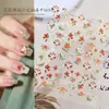 Celebridade da Internet Novo Estilo Chinês Cluster de Flores Adesivos para Nail Art Flor Francesa Relevo Tridimensional Decorativos de Unha Usáveis Venda por Atacado