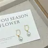 Hebilla de Oreja de Perla con Borla Diseño para Mujer Hebilla de Oreja en Forma de U Pendientes Colgantes de Perla en Forma de Gota Pendientes de Lujo Ligero Venta al por Mayor