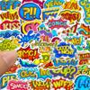 46 pegatinas de grafiti de serie de dibujos animados pintadas a mano, decorativas para bricolaje, monopatín, equipaje, cuaderno, impermeables, pegatinas que no infringen derechos de autor