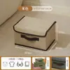 Caixa Organizadora de Tecido Espesso Estilo Gaveta para Casa, para Organizar Roupas e Roupas Íntimas, Dobrável com Tampa, Caixa de Armazenamento Portátil