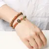 Pulseira Duplo Círculo de Jade Hetian 6mm com Pingente da Sorte de Ágata Vermelha do Sul Transparente like Ice Contas de Oração de Casal Estilo Chinês Novo