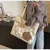 2024 Tailândia Nova Bolsa de Ombro de Lona Versátil para o Dia a Dia Bolsa Tote Fofa de Grande Capacidade Mochila Escolar para Estudantes Bolsa Tote