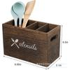 Amazon Wholesale Estante de Cocina Caja de Almacenamiento para Utensilios de Cocina Caja Organizadora de Múltiples Compartimentos para Cuchillos y Tenedores Organizador de Vajilla Estilo Antiguo