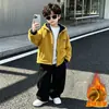 Chaqueta con Forro Polar para Niños Otoño Invierno 2026 Nuevo Estilo Coreano Ropa Genial para Niños Pequeños Uso por Ambos Lados Ropa de Invierno para Niños Chaqueta de Esquí