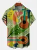 Camisa de Manga Corta con Estampado Digital Estilo Hawaiano para Vacaciones, Nueva Moda Tendencia Europea y Americana para Hombre
