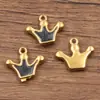 1 Aço inoxidável 304 acessórios de joias esmalte gota óleo pingente amor coroa pequeno pingente diy acessórios de joias