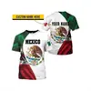 Tamanho Europeu Transfronteiriço Venda Quente Comércio Exterior Novo Estilo Esportivo Impressão Digital 3D Camiseta Masculina Manga Curta Série México Top