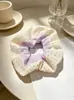 Elegante Cola de Caballo Dulce Estilo Coreano Goma para el Pelo Cuerda Floral de Gasa Scrunchie Tienda de Accesorios Fuente de Suministro Fábrica