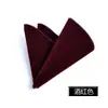 Pañuelo Cuadrado de Terciopelo Profesional para Hombre 23*23cm Ejecutivo de Negocios Cuadrado Plegable Liso Rojo Vino Pañuelo de Bolsillo para Novio