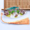 Separador de hojas estilo chino atracciones turísticas pueblo de agua Jiangnan Wuzhen recuerdo separador creativo para estudiantes con borlas