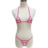Ropa Interior Sexy Transfronteriza Mini Traje de Baño Traje de Baño Mujeres Sexy Perspectiva ebay Conjunto de Bikini de Tres Puntos 392