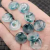 Jade jade azul flor flotante hebilla de jade colgante de jade hielo 17 mm hebilla de jade pulsera collar aretes horquilla accesorios cuentas