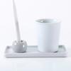 Bandeja de Porcelana Branca Cerâmica Muji Prato Japonês Prato Retangular Bandeja para Copo de Enxaguante Bucal Bandeja de Armazenamento para Banheiro Vaso Sanitário
