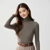 ¡OMG, increíblemente hermoso! Suéter de punto de lana 100% pura, de cuello alto, sin costuras, hilo Yangzi alemán para mujer, suéter capa base otoño/invierno