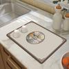Estera de secado de diatomeas de estilo chino, absorbente, antideslizante, silenciosa, aislante térmico, impermeable, para cocina, tapete individual recortable