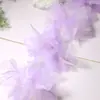 Flor de Encaje Estéreo Gradiente de Organza de 14 cm Accesorios de Pétalos Decorativos DIY para Pasteles Ropa Zapatos y Sombreros