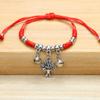 Joyería del Festival del Bote del Dragón Pulsera de Cuerda Roja Tejida a Mano Nudo Diamante Plata Zongzi Rojo Ábaco Calabaza Moneda de Cobre Cuerda Roja de Mano