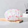 Gorro de ducha de una sola capa con borde sellado y estampado para mujer, Cubrecabeza impermeable para bañarse, Gorro anti-humo de cocina, Venta al por menor, Estampados aleatorios