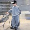 Roupa Infantil Conjunto de Moletom de Outono para Meninos 2025 Novo Crianças Grandes Primavera e Outono Esportivo para Meninos Elegante e Fashion